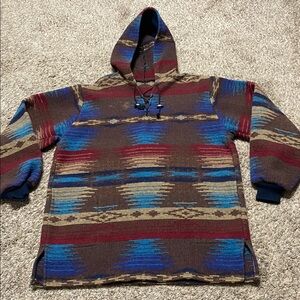 Vintage Woolrich Aztec Southwestern Design Wool Pullover Hoodie
